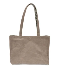 Joy Susan Reversible Tote, Grey Leopard/Grey Joy Susan