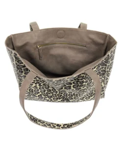 Joy Susan Reversible Tote, Grey Leopard/Grey Joy Susan