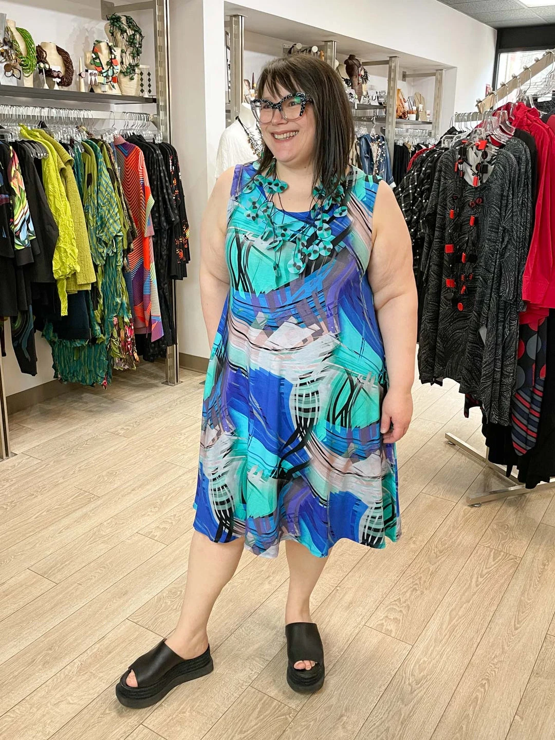 Kozan Dulce Dress, Tropicana Tencel 3 Kozan Dulce Dress, Tropicana Tencel