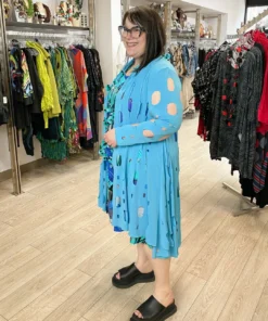 Kozan Molly Cardigan, Cyan Cut-Out Kozan