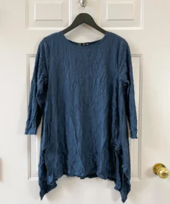 Kozan Kozan Juliet Top, Navy Crinkle