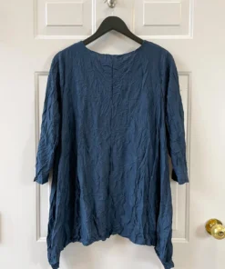 Kozan Kozan Juliet Top, Navy Crinkle