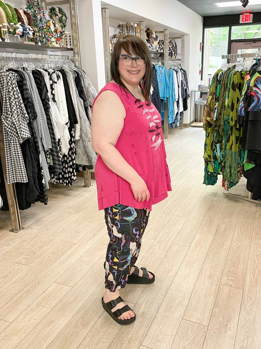 Kozan Marianna Tunic, Magenta Cut-Out Kozan