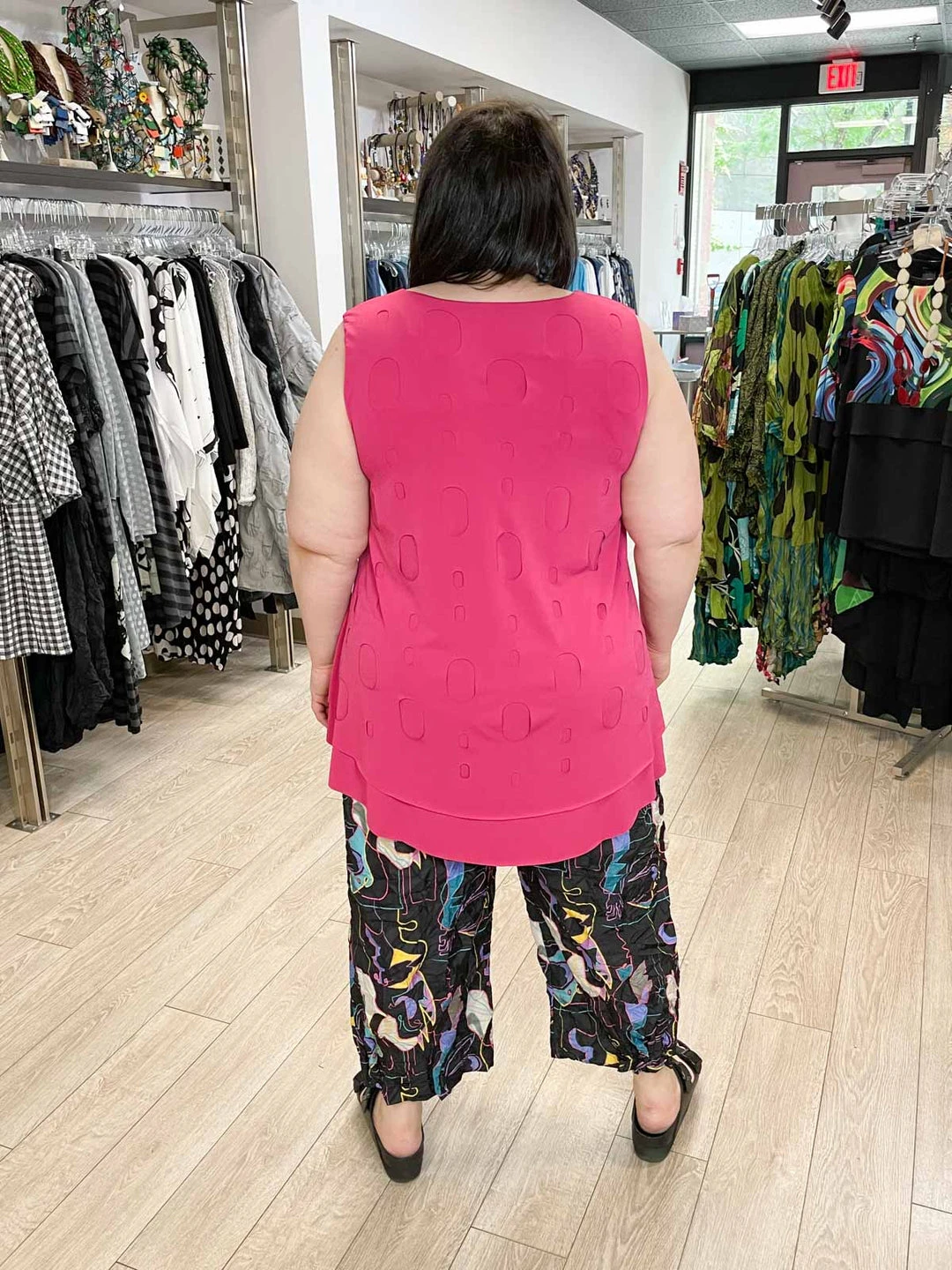 Kozan Marianna Tunic, Magenta Cut-Out Kozan