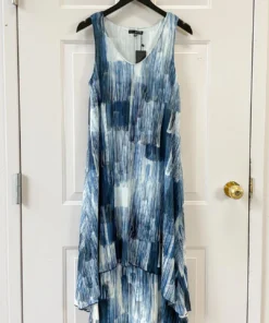 Kozan Millie Dress, Blue Blocks