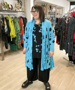Kozan Molly Cardigan, Cyan Cut-Out Kozan