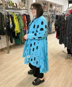 Kozan Molly Cardigan, Cyan Cut-Out Kozan