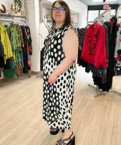 Kozan Olivia Dress, Salt & Pepper