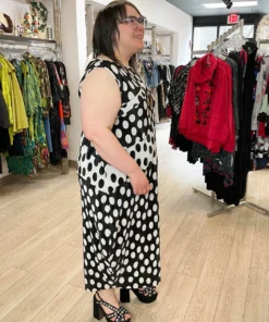 Kozan Olivia Dress, Salt & Pepper