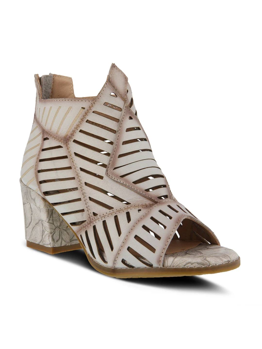 L'Artiste Angular Open Toe Heel - Bone L'Artiste