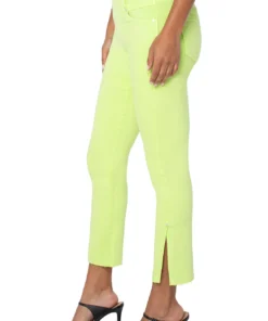 Liverpool Los Angeles Liverpool Los Angeles Gia Glider Crop Cut Hem, Limelight