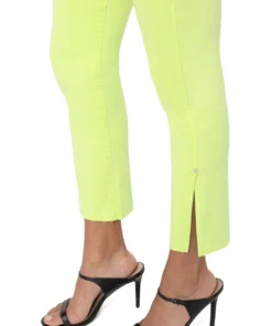 Liverpool Los Angeles Liverpool Los Angeles Gia Glider Crop Cut Hem, Limelight