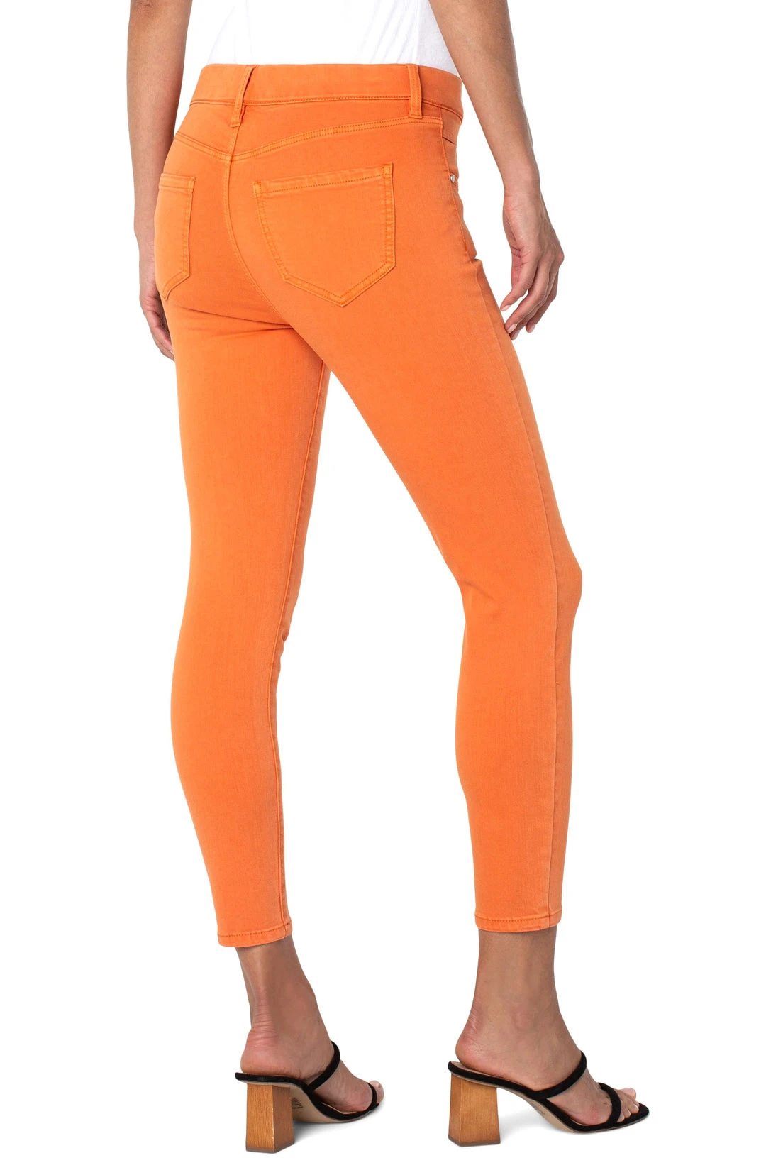 Liverpool Los Angeles Liverpool Los Angeles Gia Glider Crop Skinny, Orange Twist