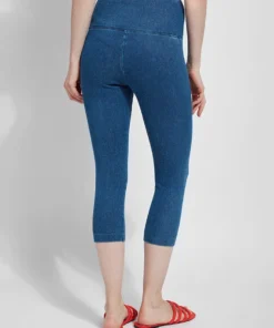 Lysse Denim Capri, Mid Wash
