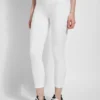 Lysse Flattering Cotton Crop Legging, White Lysse
