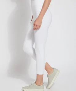 Lysse Flattering Cotton Crop Legging, White Lysse