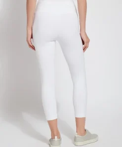 Lysse Flattering Cotton Crop Legging, White Lysse