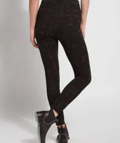 Lysse Pattern Denim Legging, Deep Olive Sketch Lysse 8 Lysse Pattern Denim Legging, Deep Olive Sketch Lysse