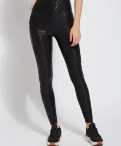 Lysse Lysse Patterned Matilda Foil Leggings, Black Foil Tracks