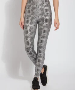 Lysse Lysse Patterned Matilda Foil Leggings, Sterling Snake
