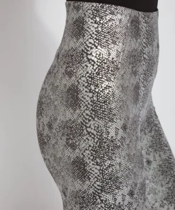 Lysse Lysse Patterned Matilda Foil Leggings, Sterling Snake