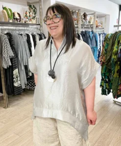 M Square M Square Long Side Top, Platinum