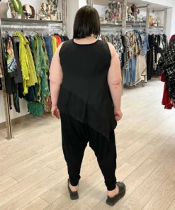 Mara Gibbucci Printed Asymmetric Tank, Red Mara Gibbucci