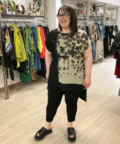 Mara Gibbucci Printed Cinch Tunic, Taupe/Black 14 Mara Gibbucci Printed Cinch Tunic, Taupe/Black