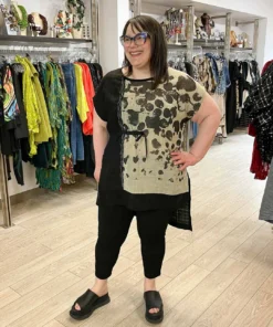 Mara Gibbucci Printed Cinch Tunic, Taupe/Black 13 Mara Gibbucci Printed Cinch Tunic, Taupe/Black