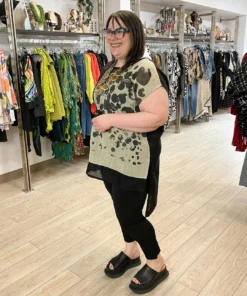 Mara Gibbucci Printed Cinch Tunic, Taupe/Black 11 Mara Gibbucci Printed Cinch Tunic, Taupe/Black