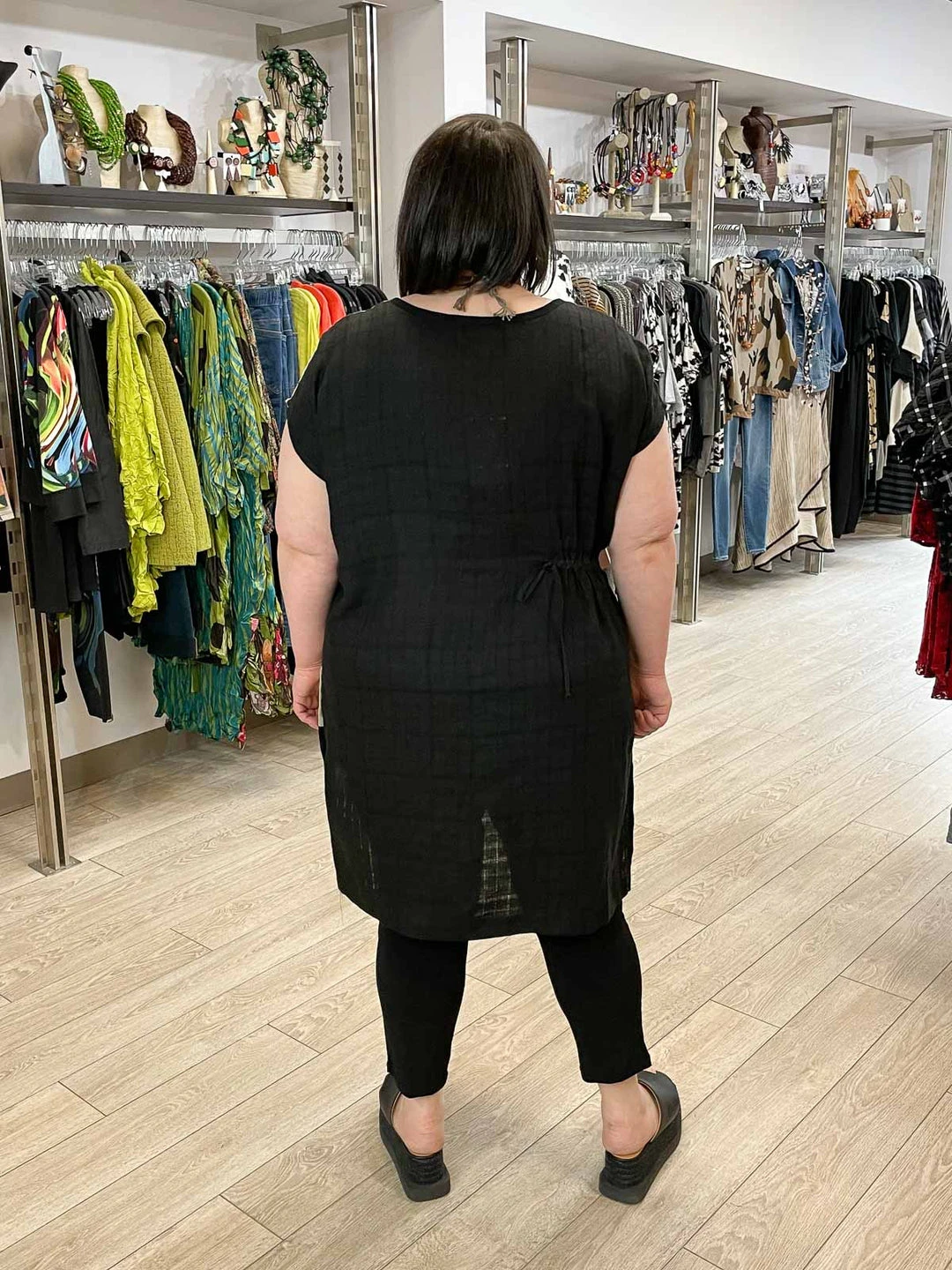 Mara Gibbucci Printed Cinch Tunic, Taupe/Black 9 Mara Gibbucci Printed Cinch Tunic, Taupe/Black