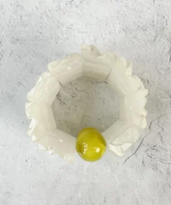 Michaela Malin Rocky Bracelet, White/Chartreuse