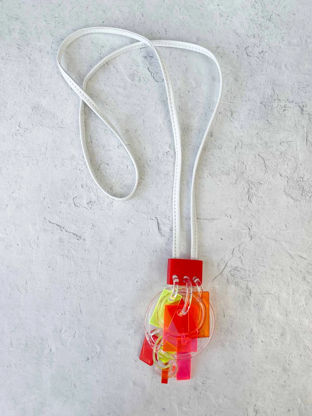 Monies Geometric Drops Pendant Necklace, Red Multi Monies 3 Monies Geometric Drops Pendant Necklace, Red Multi Monies