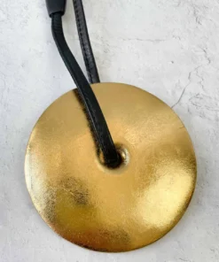 Monies Monies Large Round Pendant Necklace, Gold