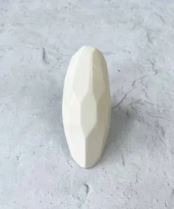 Monies Monies Long Faceted Carved Bone Ring, Bone 11 Monies Monies Long Faceted Carved Bone Ring, Bone