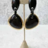 Monies Rio Earclips, Black/Gold