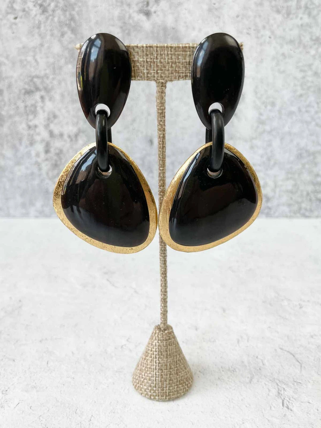 Monies Rio Earclips, Black/Gold 3 Monies Rio Earclips, Black/Gold