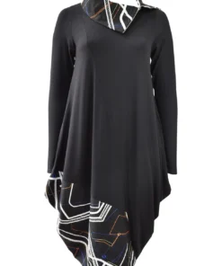 NY 77 NY 77 Embroidered Accent Dress, Black/Multi