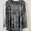 Nally And Millie Marble Print Long Sleeve Top, Grey Multi Nally & Millie