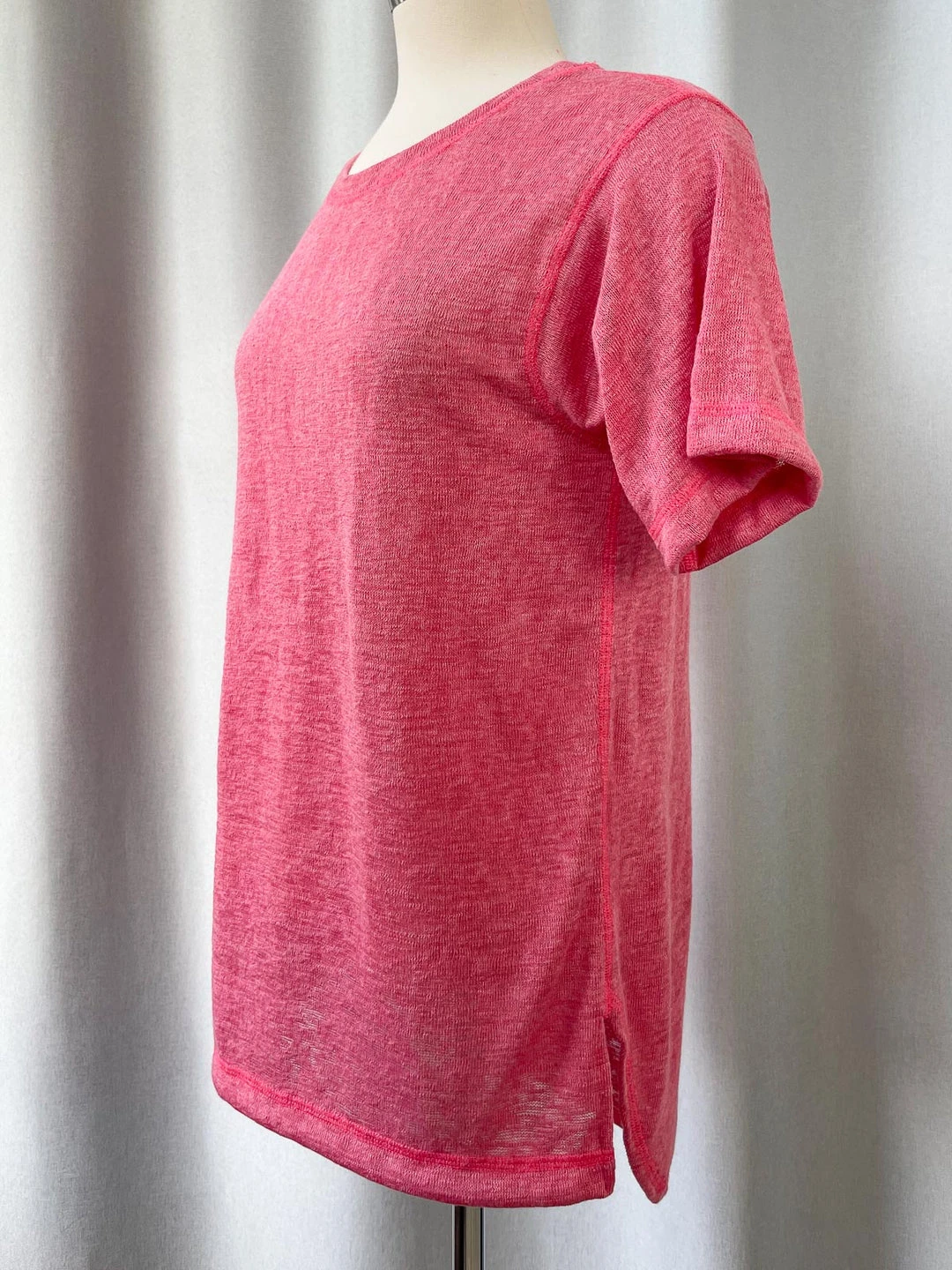 Nally And Millie Nally & Millie Slub Knit Short Sleeve Tee, Azalea 6 Nally And Millie Nally & Millie Slub Knit Short Sleeve Tee, Azalea