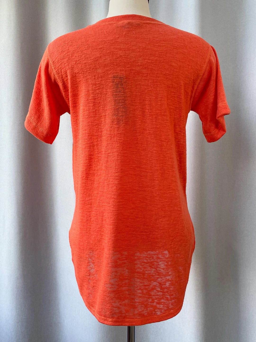 Nally And Millie Slub Knit Short Sleeve Tee, Mango 4 Nally And Millie Slub Knit Short Sleeve Tee, Mango