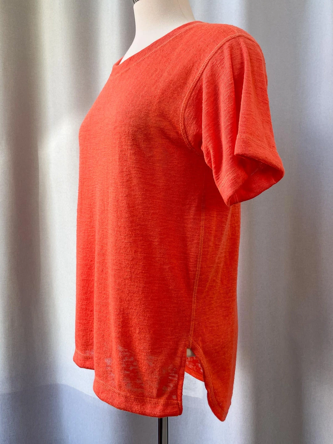 Nally And Millie Slub Knit Short Sleeve Tee, Mango 6 Nally And Millie Slub Knit Short Sleeve Tee, Mango