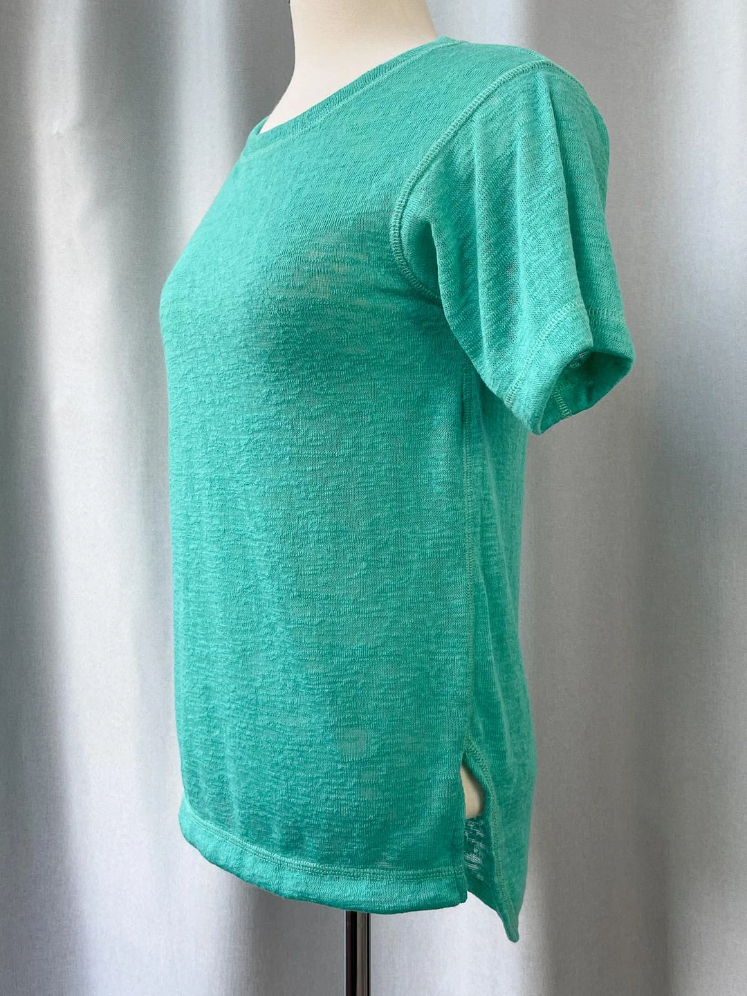 Nally And Millie Nally & Millie Slub Knit Short Sleeve Tee, Waterfall