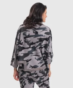 Alembika Alembika Urban Camo Hi Lo Boxy Top, Grey