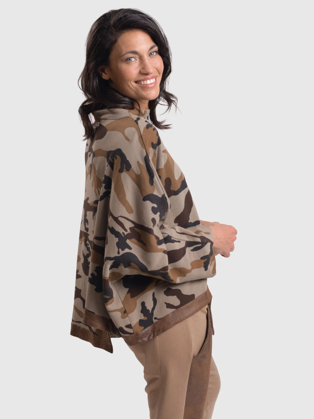 Alembika Alembika Urban Camo Hi Lo Boxy Top, Brown 10 Alembika Alembika Urban Camo Hi Lo Boxy Top, Brown