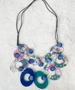 Pattern Gems Harmony Necklace, Blue/Teal