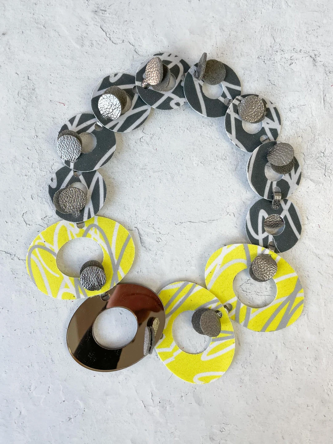 Pattern Gems Melody Necklace, Bronze Mirror/Yellow 3 Pattern Gems Melody Necklace, Bronze Mirror/Yellow