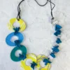 Pattern Gems Pattern Gems Music Necklace, Clear Blue/Yellow 1 Pattern Gems Pattern Gems Music Necklace, Clear Blue/Yellow