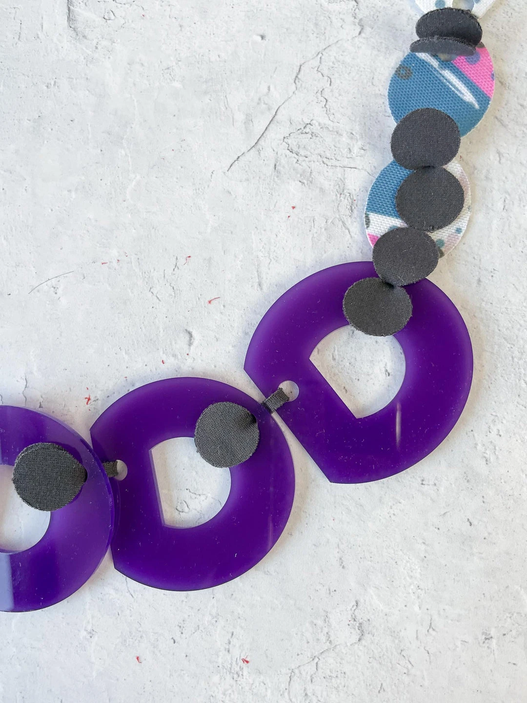 Pattern Gems Rhythm Necklace, Purple/Teal Pattern Gems 4 Pattern Gems Rhythm Necklace, Purple/Teal Pattern Gems