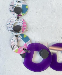 Pattern Gems Rhythm Necklace, Purple/Teal Pattern Gems 8 Pattern Gems Rhythm Necklace, Purple/Teal Pattern Gems